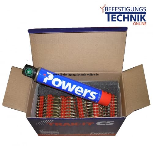 Gwoździe do betonu 3,0 x 32 mm XH bardzo twarde + 1 x gaz do gwoździarki do betonu Powers Trak-IT C4 Würth Diga CSM-1