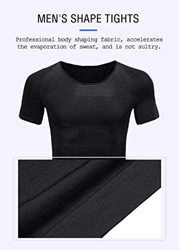 NonEcho Mens Slimming Body Shaper Seamless Compression Shirt Tummy Control Slimmer Shapewear Gynecomastia Undershirt4