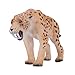 MOJO Smilodon Realistic Dinosaur Hand Painted Toy Figurine Orange Small