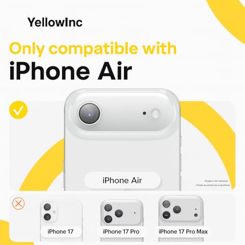 Image of YelllowInc Case Cover for iPhone 17 air (Frosted Black, iPhone 17 Air)