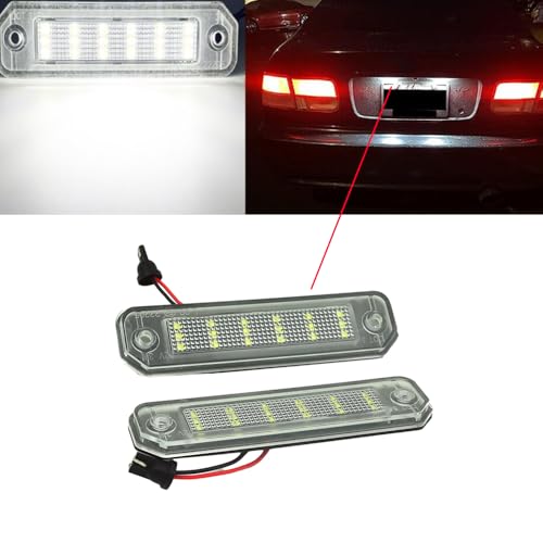 Riloer 2 peças de luz de placa de licença LED, luz de placa de licença traseira de LED branco xenôni