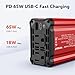vansoet 300W Car Power Inverter - Fast Charging PD 65W USB-C & QC3.0 Ports - 12V DC to 110V AC Converter for Vehicles with Multi-Protection
