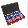 Shuffleboard Table 12 Ft Set Hardwood Block Surface Home Game - Dark Cherry