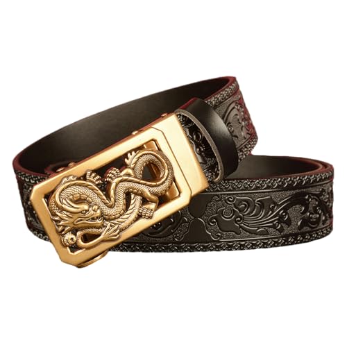 Ceinture cuir dragon doré idéale pour sublimer vos jeans casual
