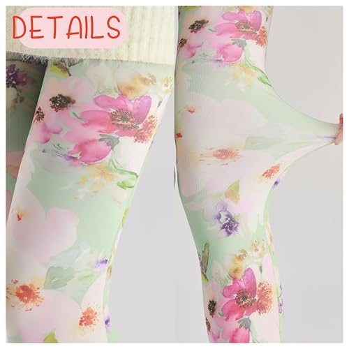 Image of Sahabowi Women's Sheer Tights, Digital Print Designs Stockings