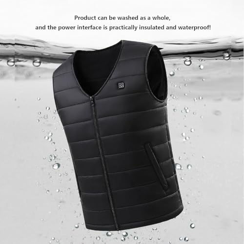 Chaleco térmico JvFbjLF recargable azul 5XL para invierno 5