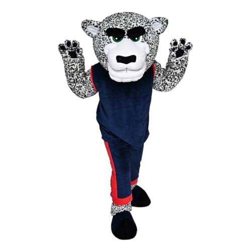 Dark Blue Leopard Panther Mascot Costume Funny Cartoon Fancy Dress
