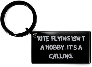 Kite Flying Gifts For Men Women, Kite Flying Isn't a Hobby. It's a, Unique Idea Kite Flying Keychain, Black Keyring From Friends, Kite flying tips, How to make a kite, Best kites for beginners, Kite, Black, Small