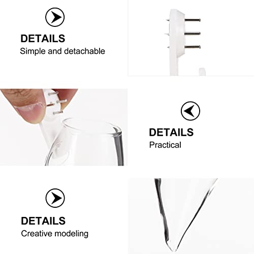 Succulents Plants Artificial 2 Sets Wall Planters Holder Cone Shaped Glass Wall Hanging Planters Hydroponics Plant Flower Vase Terrariums For Home Office Living Room Decor Hanging Flower Pot #TOP4