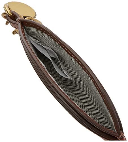 Fossil Women's Polly Leather Card Case Wallet With Clip #TOP4