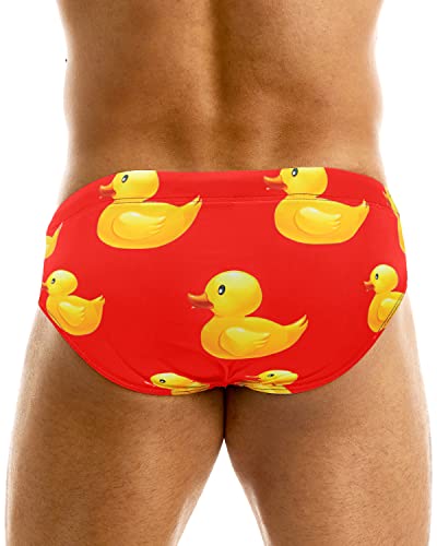 MIZOK Men's Sexy Cartoon Print Swim Bikini Low Rise Surfing Briefs Quick Dry Swimsuit Swimwear Short3