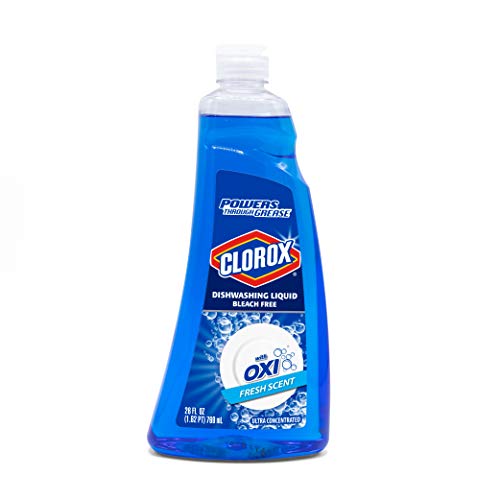 Clorox Liquid Dish Soap | Antibacterial OXY Powered Dishwashing Liquid Cuts Through Tough Grease FAST | Quick Rinsing Formula | A Powerful Clean You Can Trust, Fresh Scent