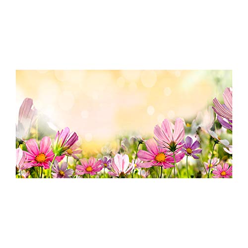 Crédence de cuisine maki rose en verre trempé 100x50 cm tulup
