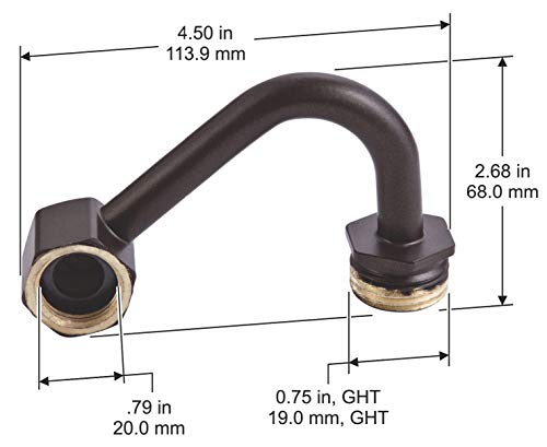 Liberty Garden Products Replacement Elbow Connector for Wall Mounted Hose Reel #ELB0002