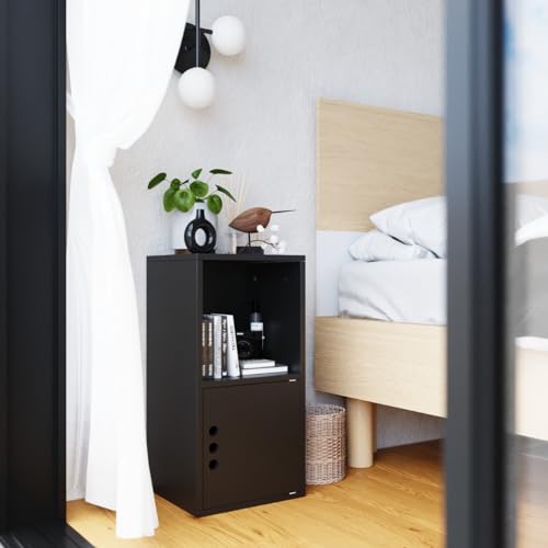 Opiniones y reviews de Buro para cuarto los 7 más buscados. 34 Buró Zawa Mueble para recámara Moderno Color Negro, Estilo Minimalista, 61.5 cm Altura x 31cm Ancho x 29 cm Fondo. Mesa Auxiliar de Almacenamiento Tipo Librero o Armario para...