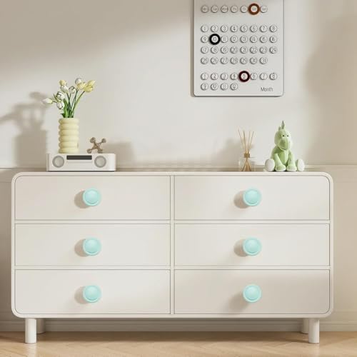 Image of Ravinte 1 Pack 1-1 /4 inch Kitchen Cabinet /Drawer /Dresser Knobs Green Zinc Drawer Pulls /Handles