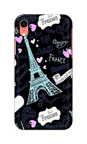 Image of PRINTFIDAA Lovers Famous Place Eiffel Tower in Paris Printed Designer Hard Back Case Cover for Apple iPhone XR (6.1 inch), A2105, A1984, A2107, A2108 -(TI) MVN1003