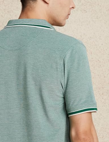 Image of Amazon Brand - Symbol Men's Cotton Rich Textured Polo Tshirts | Collar Plain Tshirts | Half Sleeves - Regular Fit (Available in Plus Sizes)