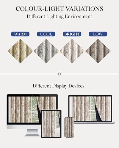 Image of Cloth Fusion Printed 100% Blackout Long Door Curtains 9 Feet Set of 2