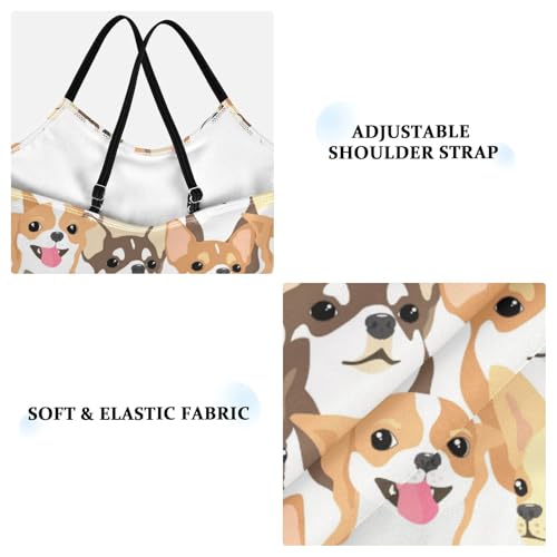 Chihuahua Dog Girls One Piece Swimsuits Animal Sport Halter Swimwear Beach Bathing Suit 9-10T Multi3