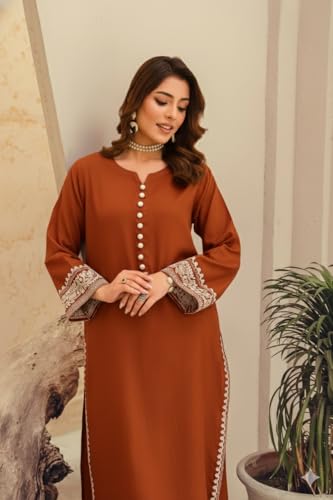 Image of Faiz TEXTLE Women Embroidered Kurta Set |Viscose Rayon Printed A Line Kurta with Palazzo Set | Women Ethnic Wear Dress| Indian Casual Office Daily Summer Outfit
