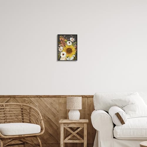 Image of 'Vintage Rural Florals'| Framed Giclee Art | Stupell Industries | Black, 11 x 14 Inches, Easy to Hang and Sturdy, Made in USA, by House Fenway