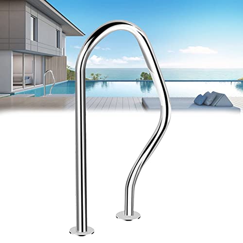 GCCSSBXF Rampe de Piscine en Acier Inoxydable 304 avec Base de Montage Rapide - Mains Courantes pour Parcs Aquatiques - Accessoires Inclus