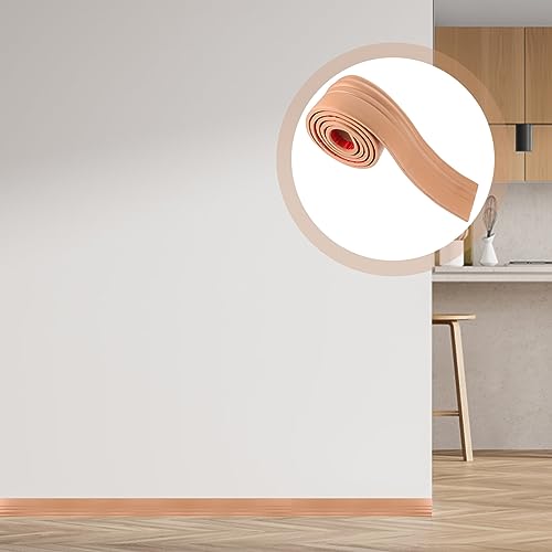 Angoily 1 Rolo Rodapé Autoadesivo Decoração De Piso Guarnição De Moldagem De Espuma Descasque e Cole