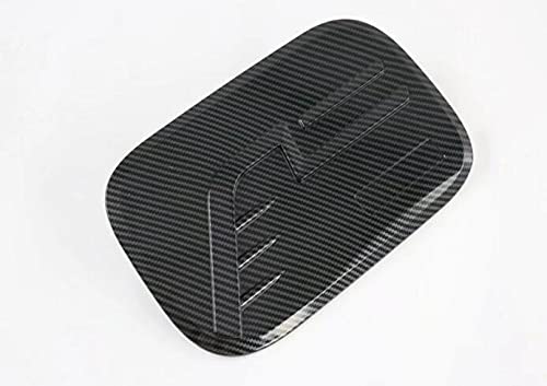 Momoap /Carbon Fiber Auto Fuel Filler Door Cover Gas Tank Cap Decoration Cover Trim for Kia Carnival 2020-2023 Carbon fiber black