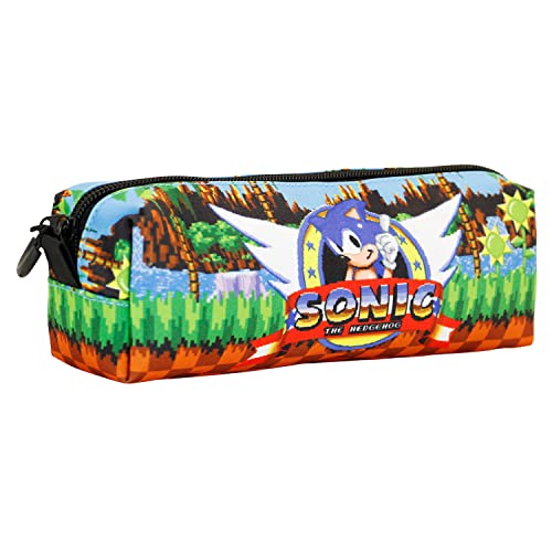 Karactermania Sega-Sonic Play-Estuche Portatodo Cuadrado FAN, Marrón, Talla única