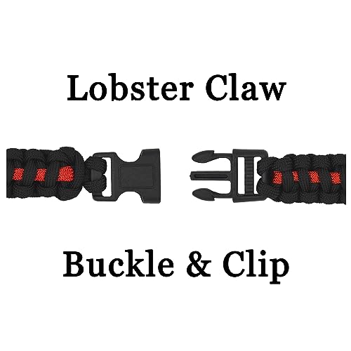 Great 1 Thin Red Line American Flag Paracord Bracelet with Detachable Buckle Clasp - Tactical and Military Survivalist Accesory - Fireman Firefighter3