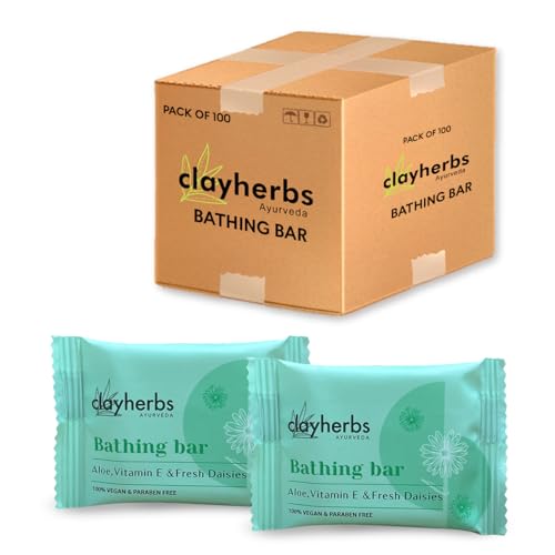 Image of 15g Soap, (Pack-100) Aloe, Vitamin E & Daisies Hotel Toiletries Soap, Travel Soap, Guest Room Amenities Soap, Hospitality Kit, Small Soap, Marriage Hall, Bathing Soap