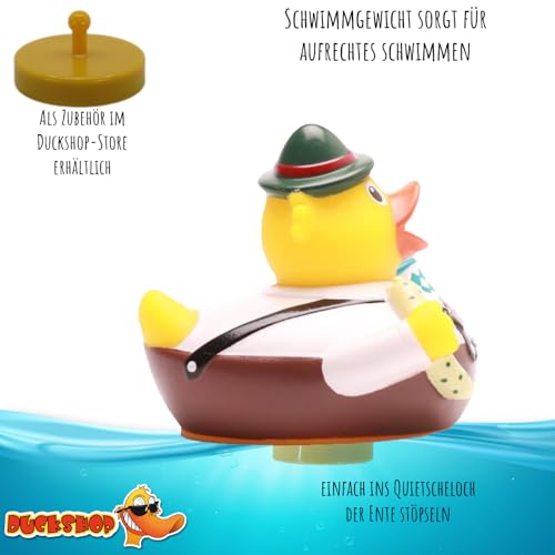 Duckshop I Badeente Oktoberfest Ente I Quietscheente I L: 8,5 cm I Geschenk Bayern I Geschenk Oktoberfest