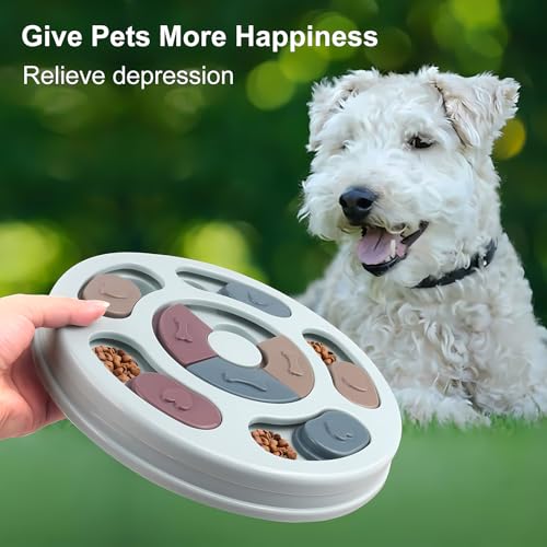 Elezenioc Hundespielzeug Intelligenz Hundefutter Welpenspielzeug,Interaktives Verlangsamen Sie das Essen von Hundespielzeug,Rutschfestes Intelligenzspielzeug für Hunde,Welpen und Katzen