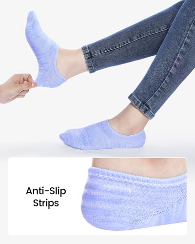 Image of IDEGG No Show Socks Women 10 Pairs Low Cut Anti-Slid Novelty Athletic Casual Invisible Liner Socks