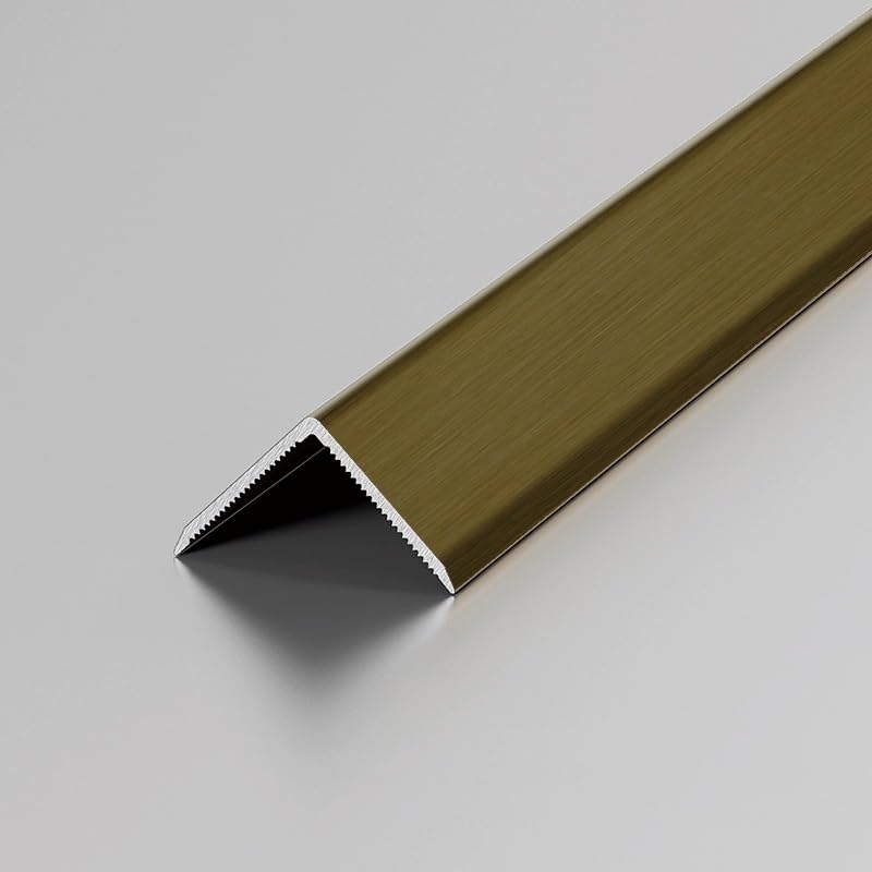L-Shape Corner Strip, Aluminium Threshold Strips, Floor Transition Strips, Corner Guards, Flooring Edge Trim Joining - 100cm(3pcs)(Brushed Champagne,2 * 2cm)