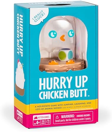 Exploding Kittens Hurry Up Chicken Butt 2-6 Players – Ages 4+ – 2 Minutes to Play – Hot Potato Style Card Game – Fun Card Game, Family Game Night, Creative Kids Game Exploding Kittens Hurry Up Chicken Butt 2-6 Players – Ages 4+ – 2 Minutes to Play – Hot Potato Style Card Game – Fun Card Game, Family Game Night, Creative Kids Game
