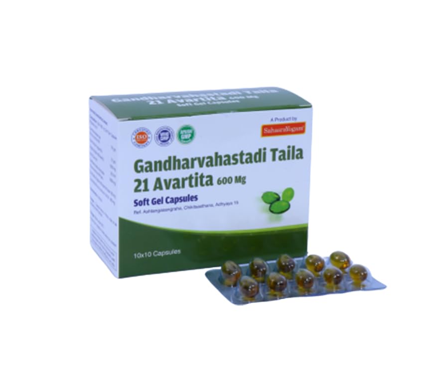 SAHASRAYOGAM GANDHARVAHASTADI TAILA 21 AVARTI 600MG SOFTGEL CAPSULE 100CAPS (B0D3BCT7QL) Amazon Price History, Amazon Price Tracker