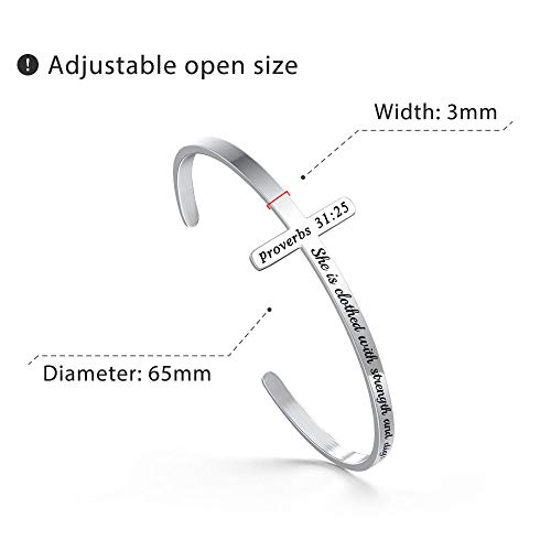 M Mooham Christian Gifts For Women, Religious Cross Bracelets Bible Verse Mantra Jewelry, Inspirational Bracelet Confirmation Gifts For Women Teen Girls Daughter #TOP5