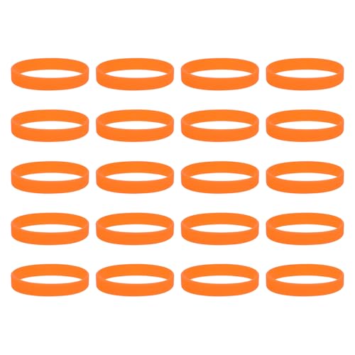 Élastiques en silicone antidérapants orange 10,2 cm de maintien pour câbles et art