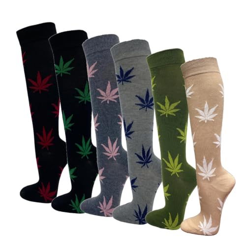 Image of SocksKnee Women Multi-Pack Colorful Variety Design Assorted Activewear Knee-High Stocking Socks, 9-11