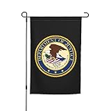 Seal Of The United States Department Of Justice Garden Flag 12x18in Double Sided Printed Vertical Welcome Flag Outdoor Lawn Patio Decorative Flags Home Decor Flags