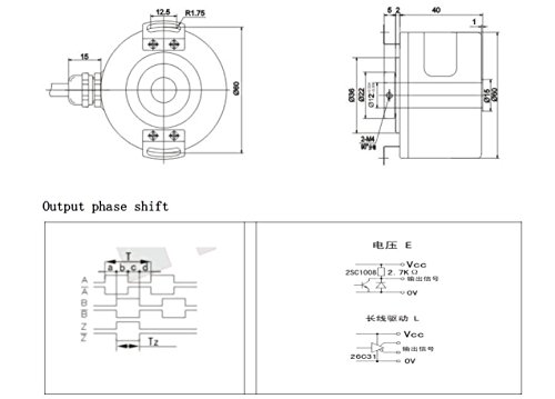 60Mm Outer Diameter 10Mm Aperture Hollow Shaft Rotary Encoder 5Vdc Line Drive Output Line Driver Output 1024 P/R #TOP2