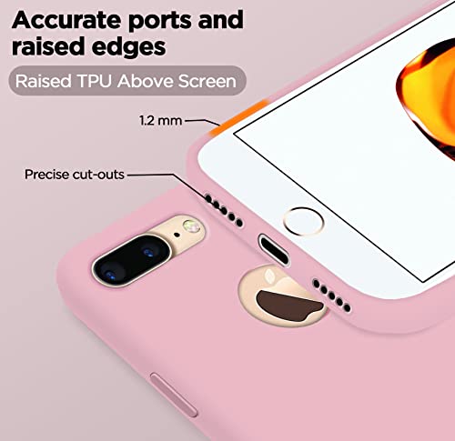 Image of Pikkme Back Cover | Full Camera Protection | Raised Edges | Super Soft Silicone | Bumper Case for iPhone 7 Plus / 8 Plus (Rose Pink)