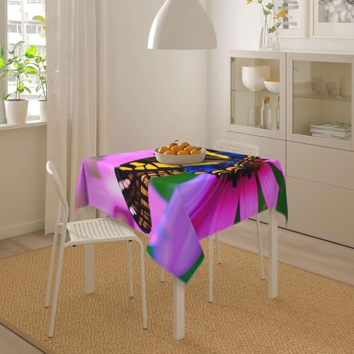 Nappe carrée à imprimé floral lavable pour protéger et décorer la table - 6