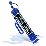 Filters-Clean Survival Water Filter Straw – 0.1 Micron Portable Personal Water Filter, 4,000L (1,056 Gallon) Capacity – Removes 99.9999% Bacteria & Protozoa – Hiking, Camping & Emergency Preparedness