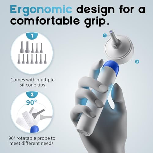 Image of 1080P HD Otoscope Ear Camera for Family, Medical Grade 1.38 inch Screen, Telemedicine Ready, 12 Silicone Tips, Photo /Video, Type-C Charging, Home Medical(Blue)