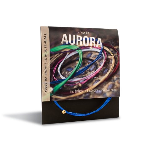 Aurora cuerdas de guitarra acústica calibre 12 azul