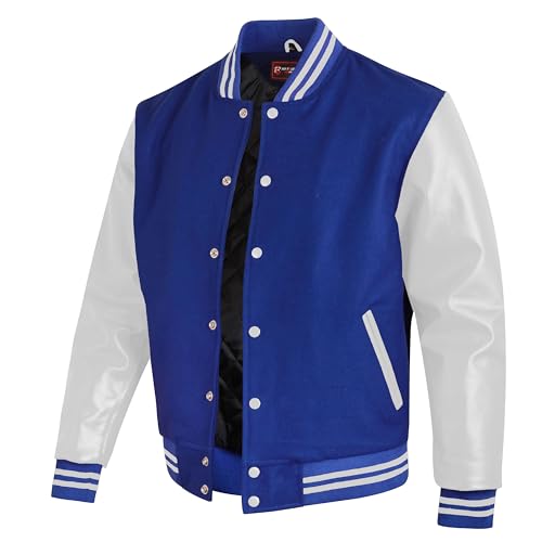 Men’s Varsity Jacket Wool Body Leather Sleeves Custom Letterman Bomber for Team & School3