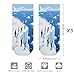 VstaDank Glacier Penguins Ankle Socks 5 Pairs Fashion Invisible Low Cut Sock for Adult Casual Short Sock Soft Cozy No Show Socks